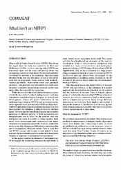 What isn’t an NTFP?