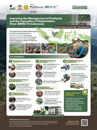 thumbnail of Improving the Management of Peatlands and the Capacities of Stakeholders (Peat-IMPACTS Indonesia)