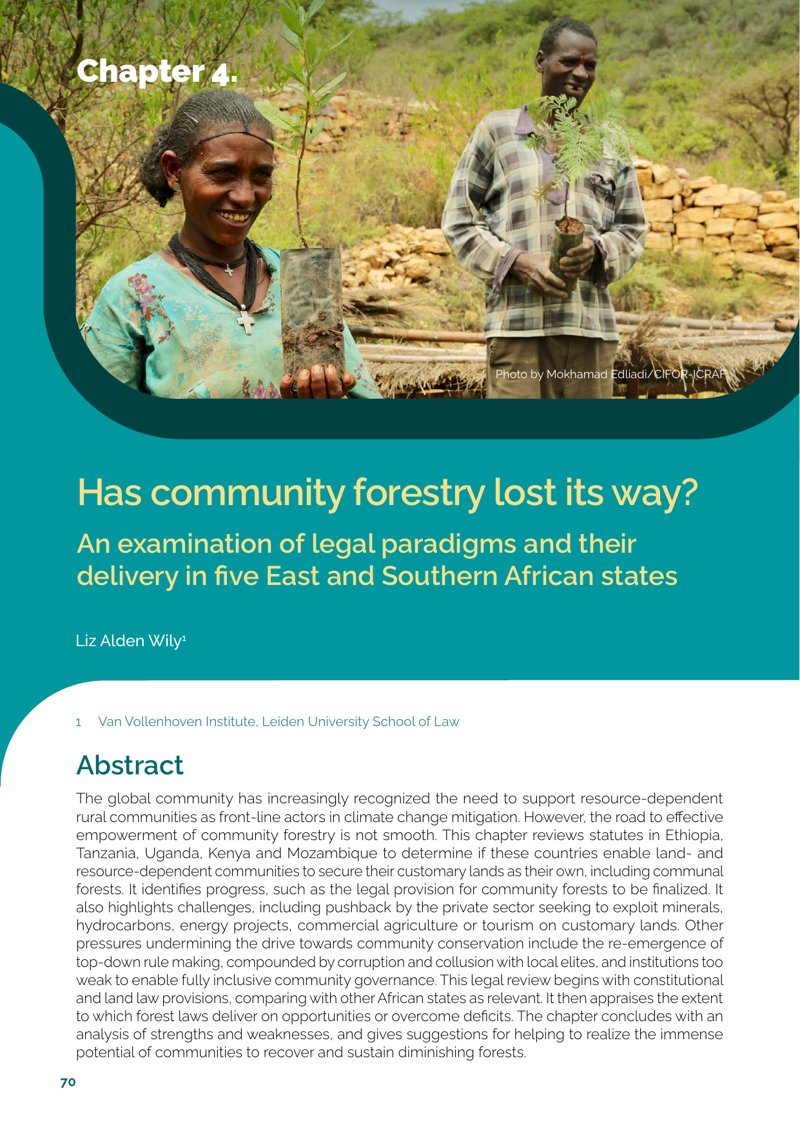 thumbnail of Has community forestry lost its way? An examination of legal paradigms and their delivery in five East and Southern African states