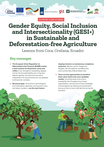 thumbnail of Gender Equity, Social Inclusion and Intersectionality (GESI+) in Sustainable and Deforestation-free Agriculture. Lessons from Coca, Orellana, Ecuador