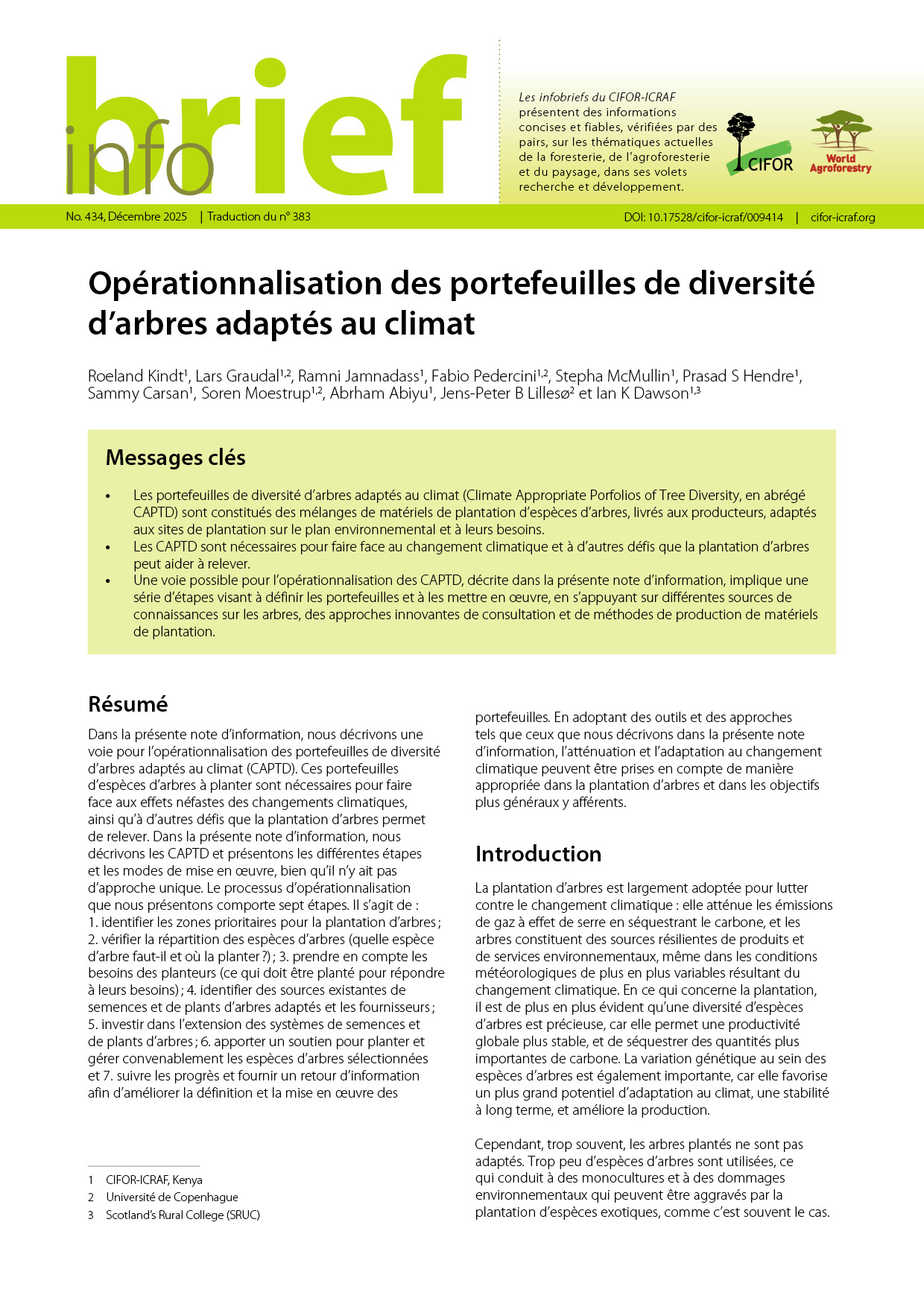 thumbnail of Opérationnalisation des portefeuilles de diversité d’arbres adaptés au climat