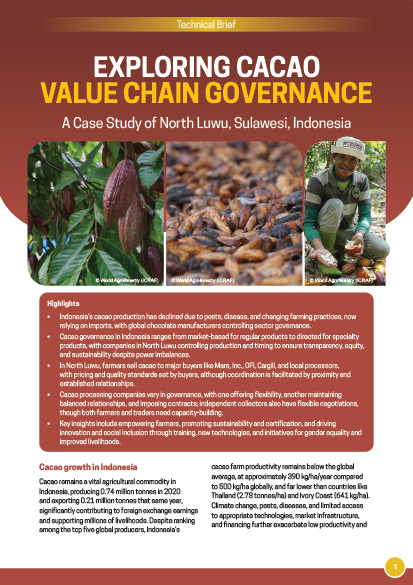 thumbnail of Exploring cacao value chain governance. A case study of North Luwu, Sulawesi, Indonesia