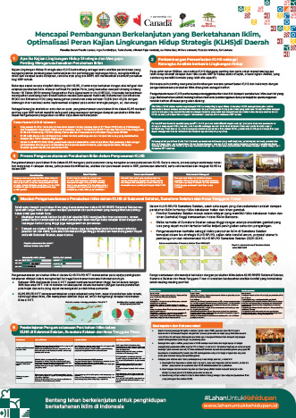 thumbnail of Mencapai Pembangunan Berkelanjutan yang Berketahanan Iklim, Optimalisasi Peran Kajian Lingkungan Hidup Strategis (KLHS) di Daerah