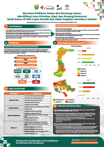 thumbnail of Bersama Pulihkan Hutan dan Bentang Lahan: Identifikasi Area Prioritas, Opsi, dan Strategi Restorasi Studi Kasus di KPH Lalan Mendis dan Saleh Sugihan Sumatera Selatan