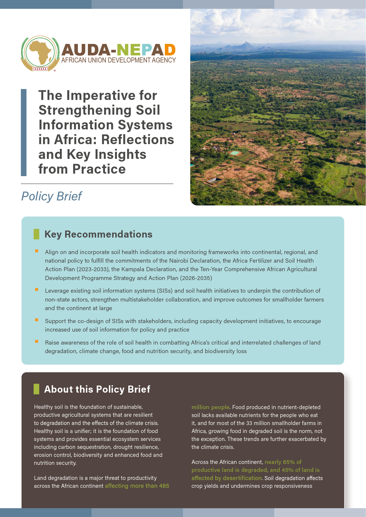 The Imperative for Strengthening Soil Information Systems in Africa: Reflections and Key Insights from Practice [Policy Brief]